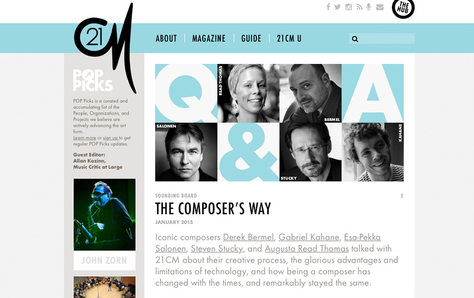 Screen shot of the 21cm.org article "The Composer's Way"